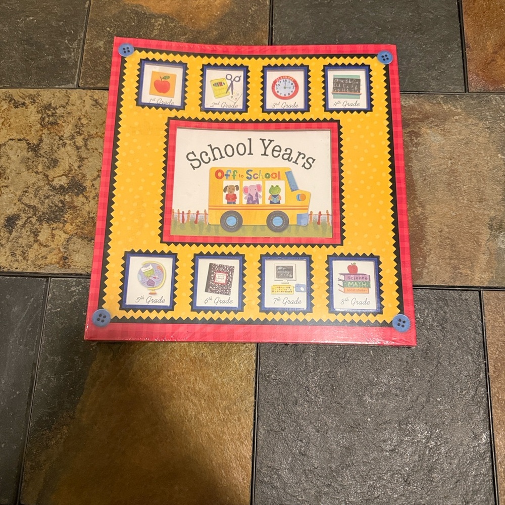 School Years Memory Book with Yellow and Red Cover